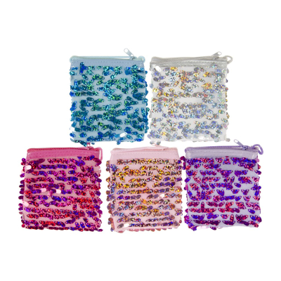 0224 GIRL PURSE GLITTER W ROPE PP °°