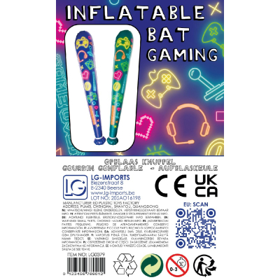 4753 INFLATABLE BAT 'GAMER'