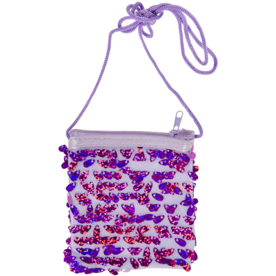 0224 GIRL PURSE GLITTER W ROPE PP °°