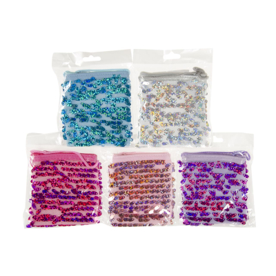 0224 GIRL PURSE GLITTER W ROPE PP °°
