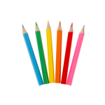 6068 COL PENCILS 6PCS SHORT EMOTION FACE