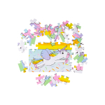 7300 48PCS PUZZLE UNICORN °°
